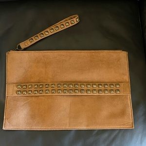 Oversized studded clutch/wristlet from express